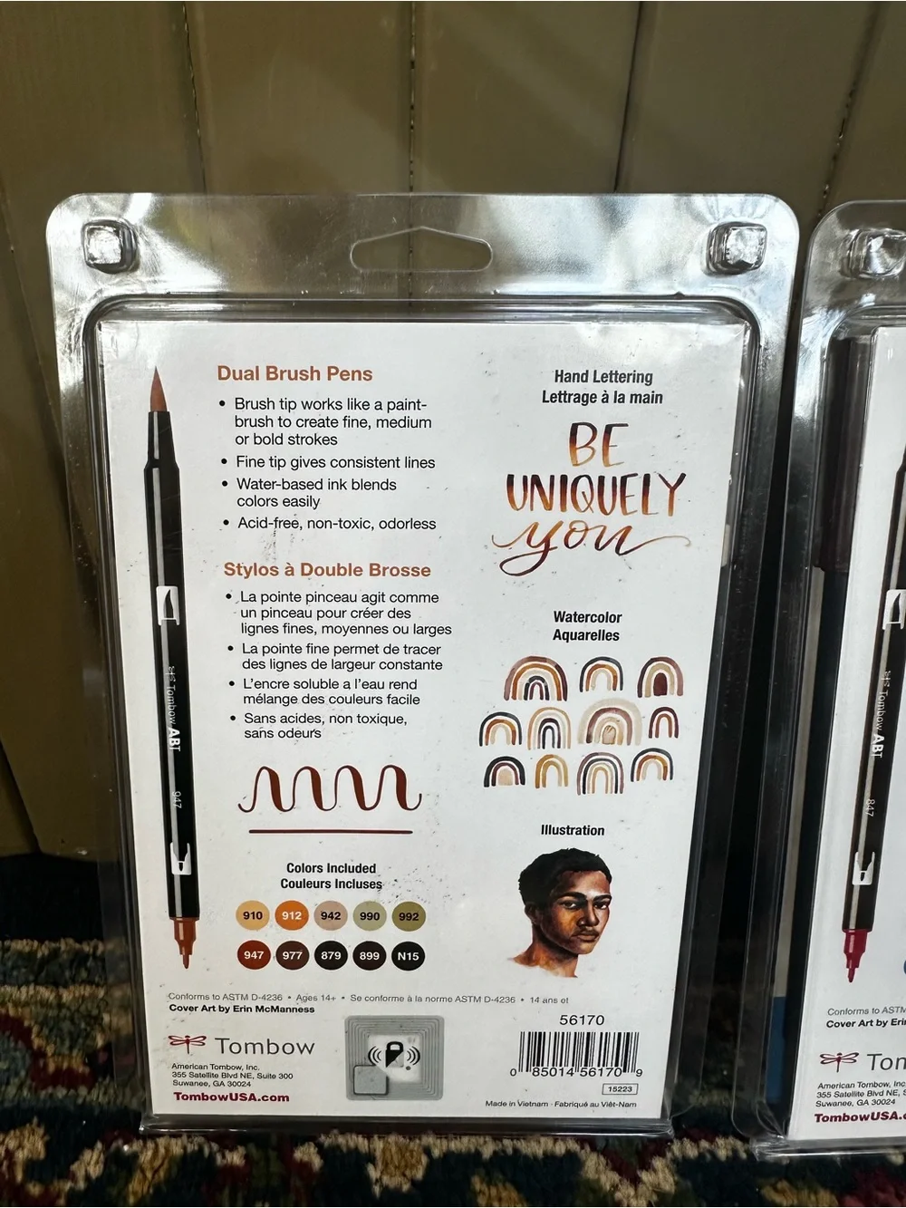 Tombow Dual Brush Pens Set - Primary & Portrait Colors NEW Back To School